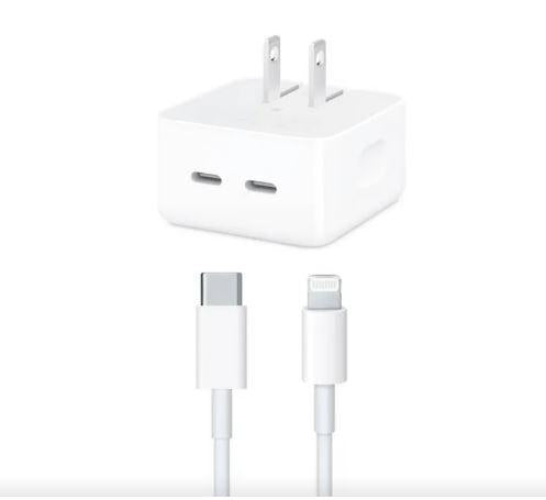 55w Cargador Carga Rápida Tipo C Lightning Para Iphone Blanco