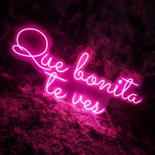 Letreros Led Neón Anuncios Que Bonita Te Ves Decoración