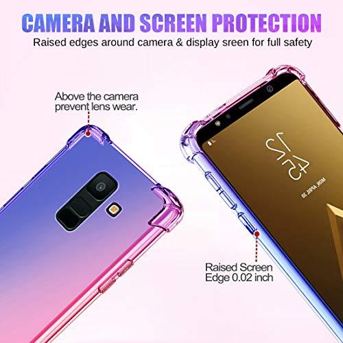 Samsung Funda Para A6 Plus 2018 Galaxy A6 Plus 2018 Azul/rosa Piel S Protección Adecuada Diseño Específico Material Piel S