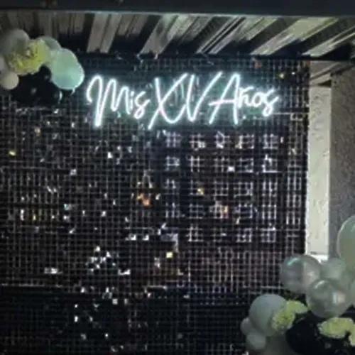 Letrero Led Neón Mis Xv Años Eventos Decoración [46x16cm]