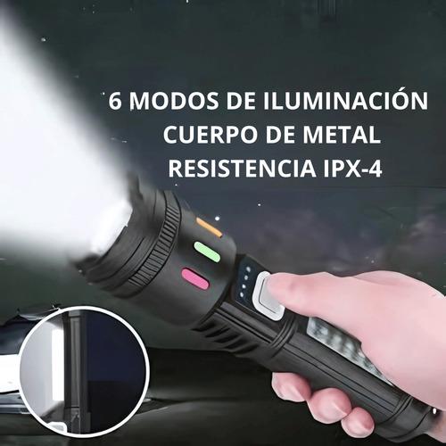 lampra de mano con zoom y luces azul y rojo strobos Sd-568