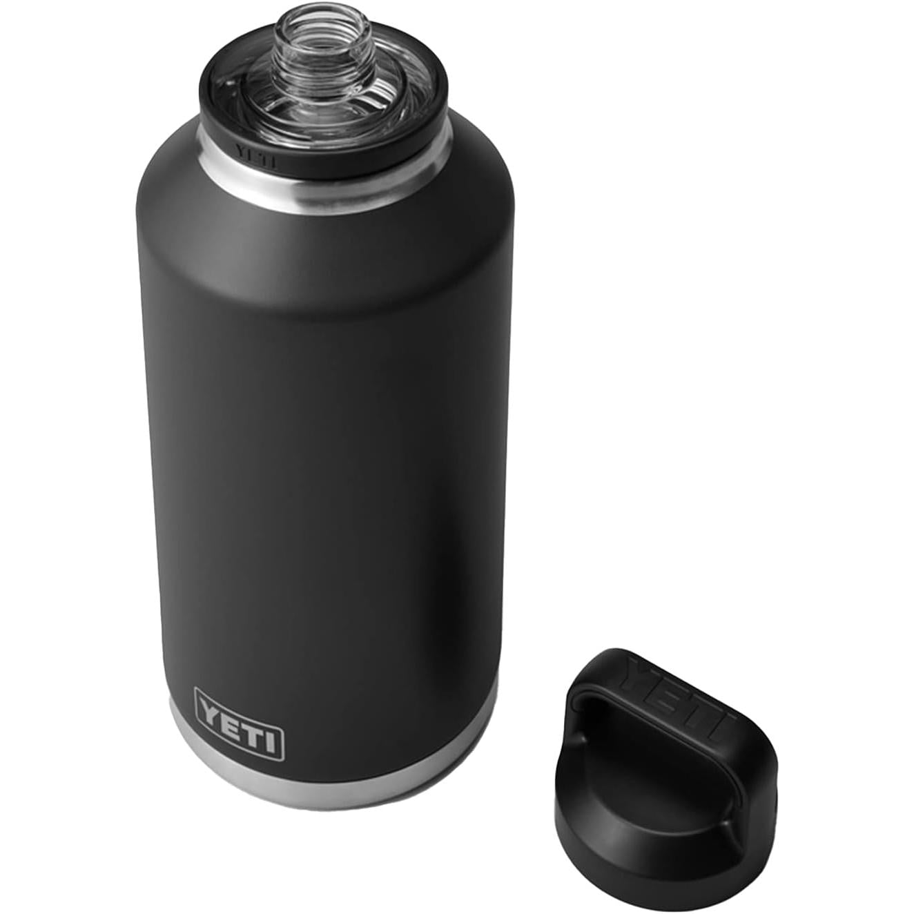 YETI Rambler - Botella de 64 onzas, aislada al aspiradora, a prueba de fugas, acero inoxidable con tapa chug, color negro