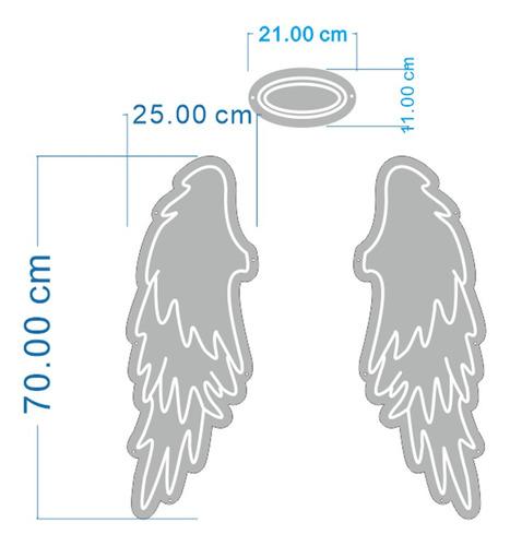 Letrero Luminoso Led Neón De Alas De Ángel, Blanco