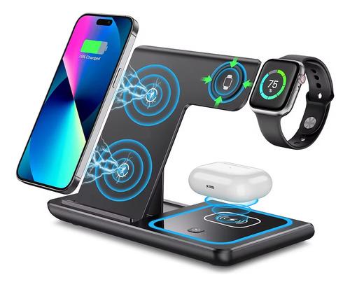 Estacion De Carga Celular Cargador 3en 1 Rápido Plegable 15w