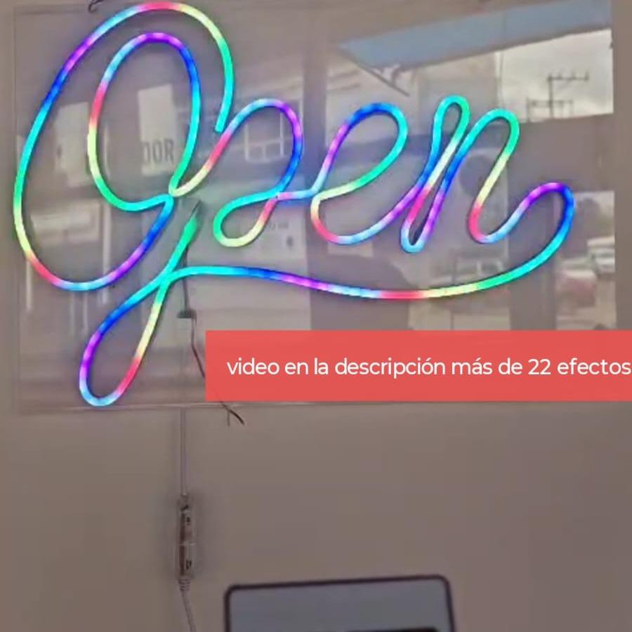 Open Letrero Neon LED Lumino Personalizado 30 x 40 cm Iluminación de Colores Vibrantes para Decoración