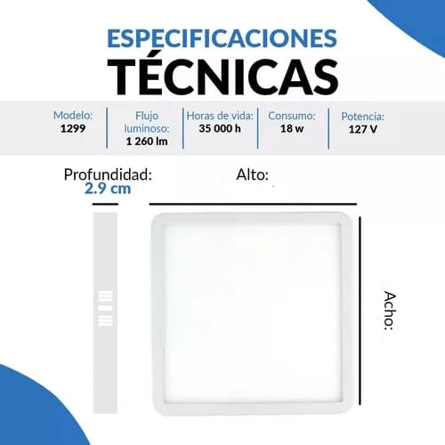 spot cuadrado calido
