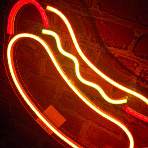Letrero Led Neón Negocio Hotdog