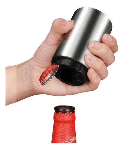 Destapador Magnético De Cerveza - Liberación Rápida, Abridor Automático de Botellas de Acero Inoxidable y Plástico ABS, 5 Colores Disponibles, Tamaño 8,7 x 5,3 cm, Ideal para Cerveza y Refrescos se enviar color al azar