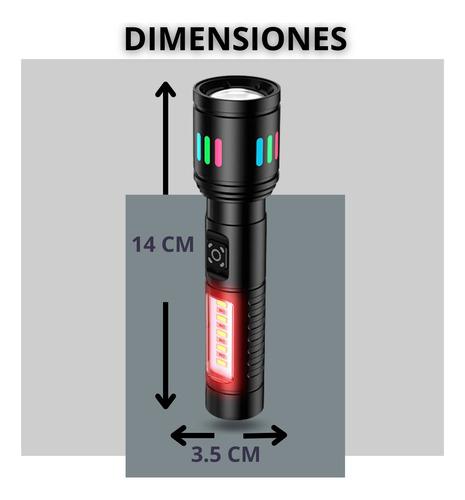 lampra de mano con zoom y luces azul y rojo strobos Sd-568