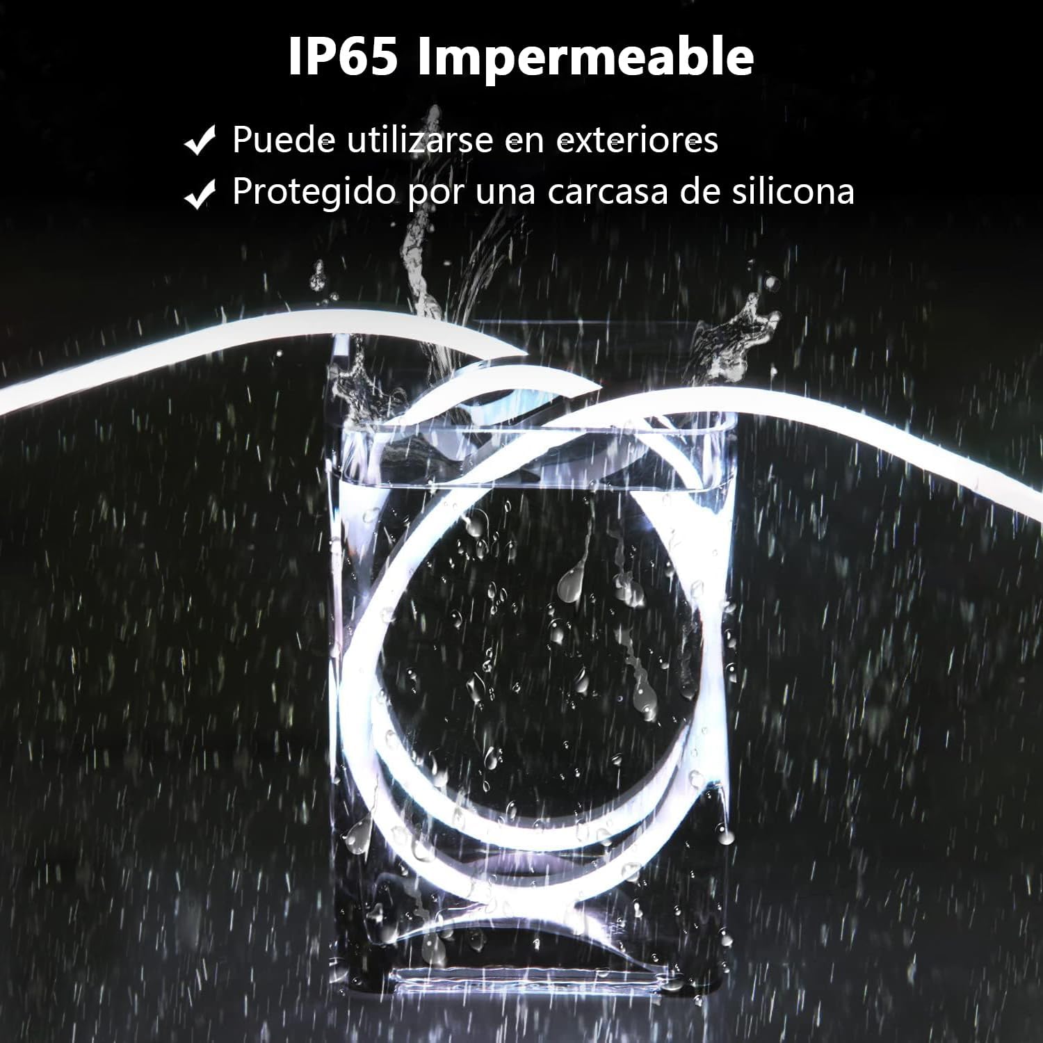 set de 10 rollos rollo neon Luces LED de Neón de La Cuerda, 5M Flexible IP65 Impermeable Tira de Luz de Neón de Silicona, DIY Decoración de Cocina Patio Dormitorio Interior Exterior Fiesta Navidad (Blanco Frío)