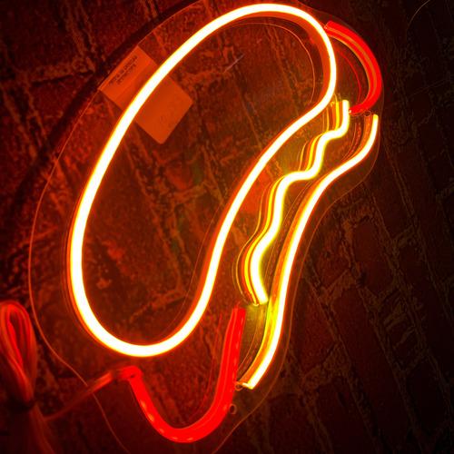 Letrero Led Neón Negocio Hotdog