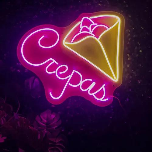 Letrero Led Neón Personalizado Crepas