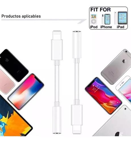 Adaptador Audifonos Jack 3.5mm Cable Para Ipho Blanco