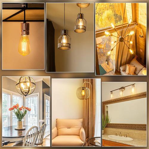 4 Piezas Focos 4w Led Ahorrador E26 Serie Luz Vintage Decorativas 2700k Para Iluminación De Jardin Patio Boda Hogar