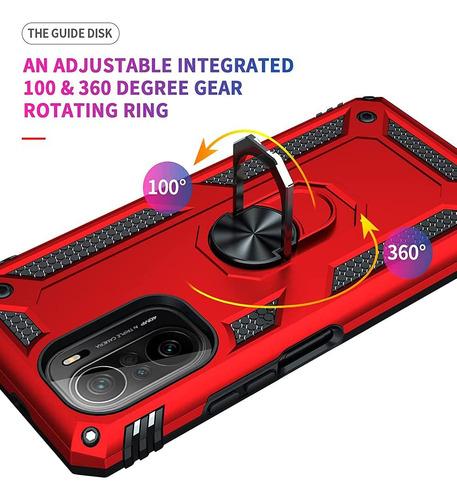 Funda Uso Rudo Golpes Para Poco F3 5g Carcasa+mica Rojo Xiaomi Poco F3 5g/11i 5g/11x 5g/11x Pro/redmi K40/redmi K40 Pro