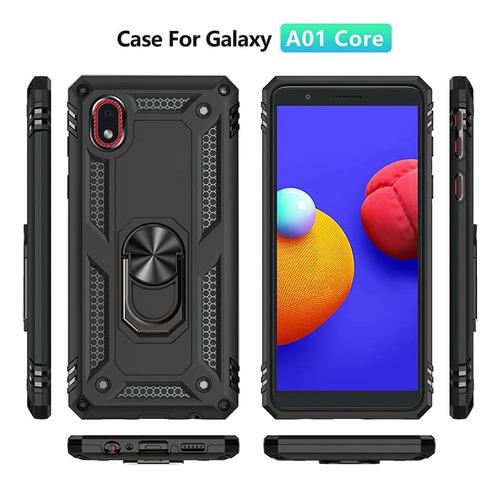 Funda Uso Rudo Golpes Para Galaxy A01 Core Carcasa+mica Rojo Samsung Galaxy A01 Core/m01 Core