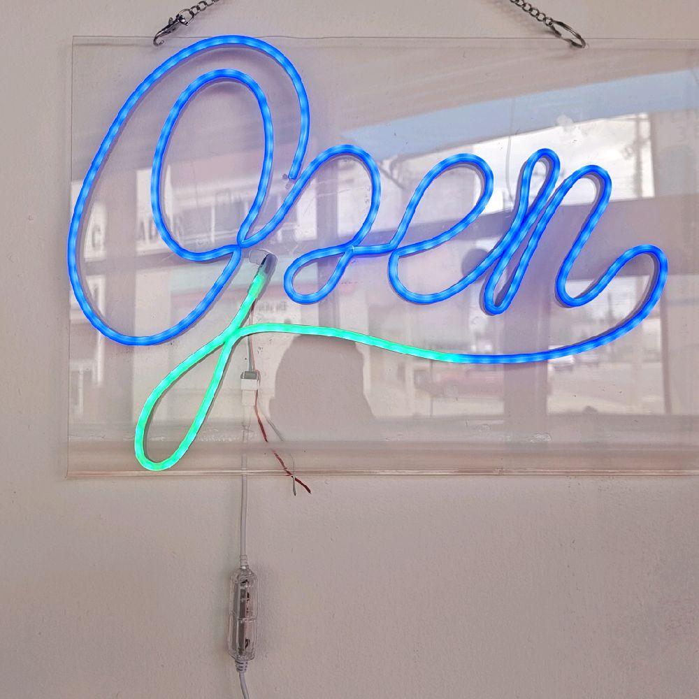 Open Letrero Neon LED Lumino Personalizado 30 x 40 cm Iluminación de Colores Vibrantes para Decoración