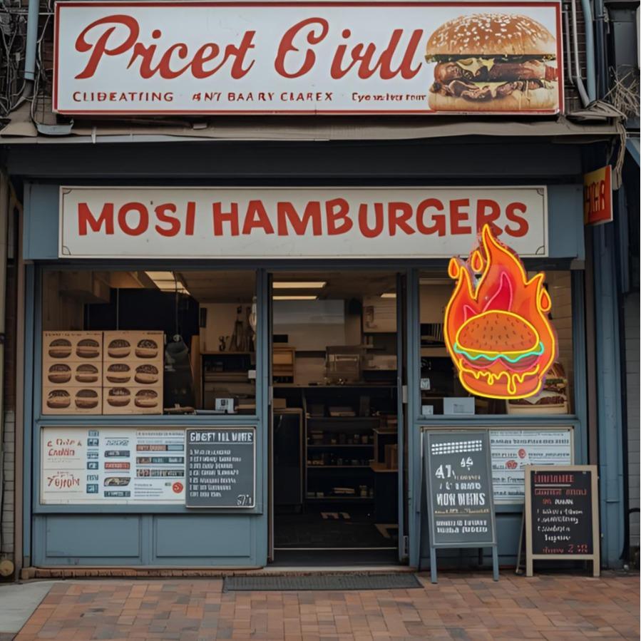 Letreros Led Neón Hamburguesa Negocio Comida