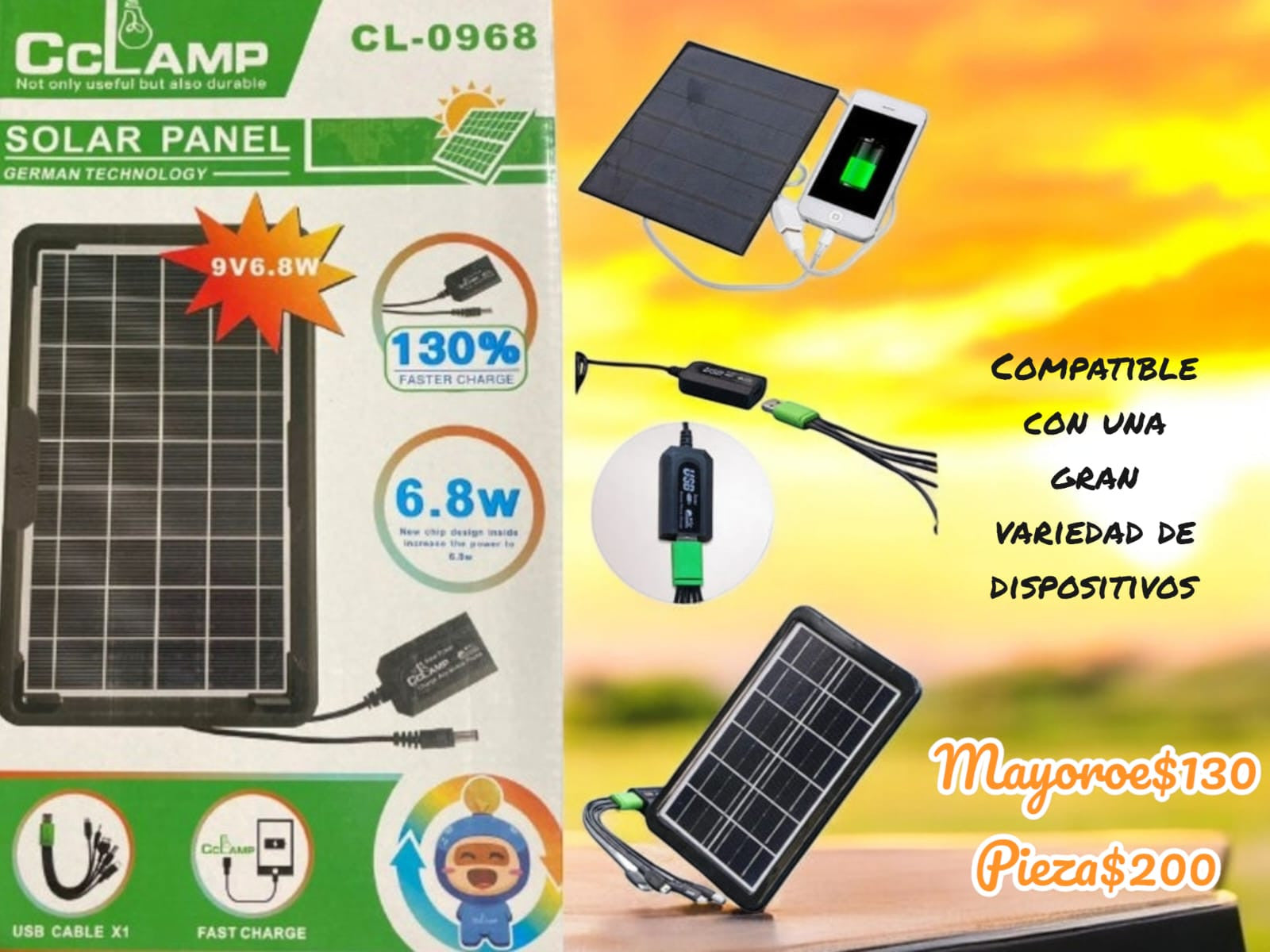placa solar 9v