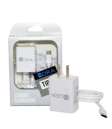 Combo cargador Tipo C de 10W 1Hora GAR080 color blanco