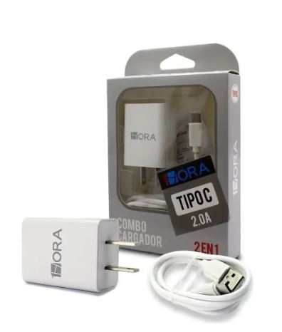 Combo cargador Tipo C de 10W 1Hora GAR080 color blanco