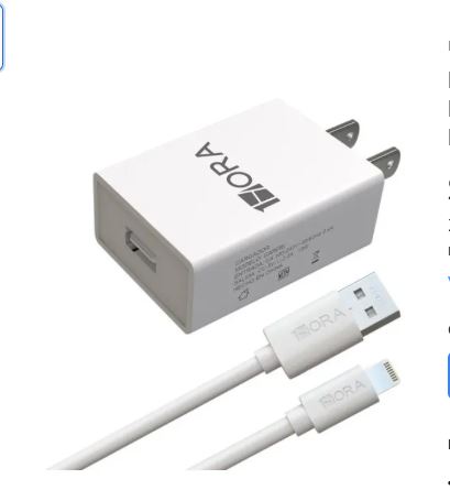 turbo Cargador para iphon 2.0a Lightning 1hora Gar088 Mayoreo Blanco