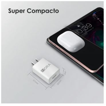 Cargador Tipo C A C 20w 3a 1 Hora Gar162 Mayoreo Blanco