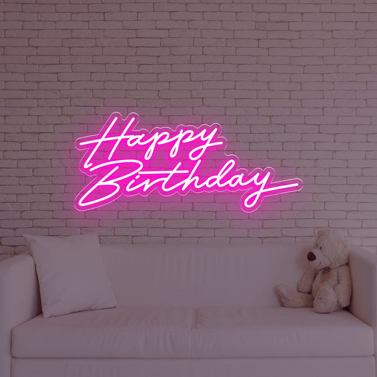 HAPPY BIRTHDAY LETRERO NEON 55*50 cm envio gratis (Copia)