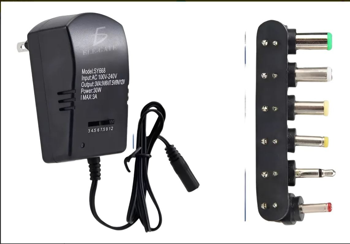 cargador universal it-536 Adaptador Cargador Universal 30w 3v/4.5v/5v/6v/7.5v/9v/12v Negro
