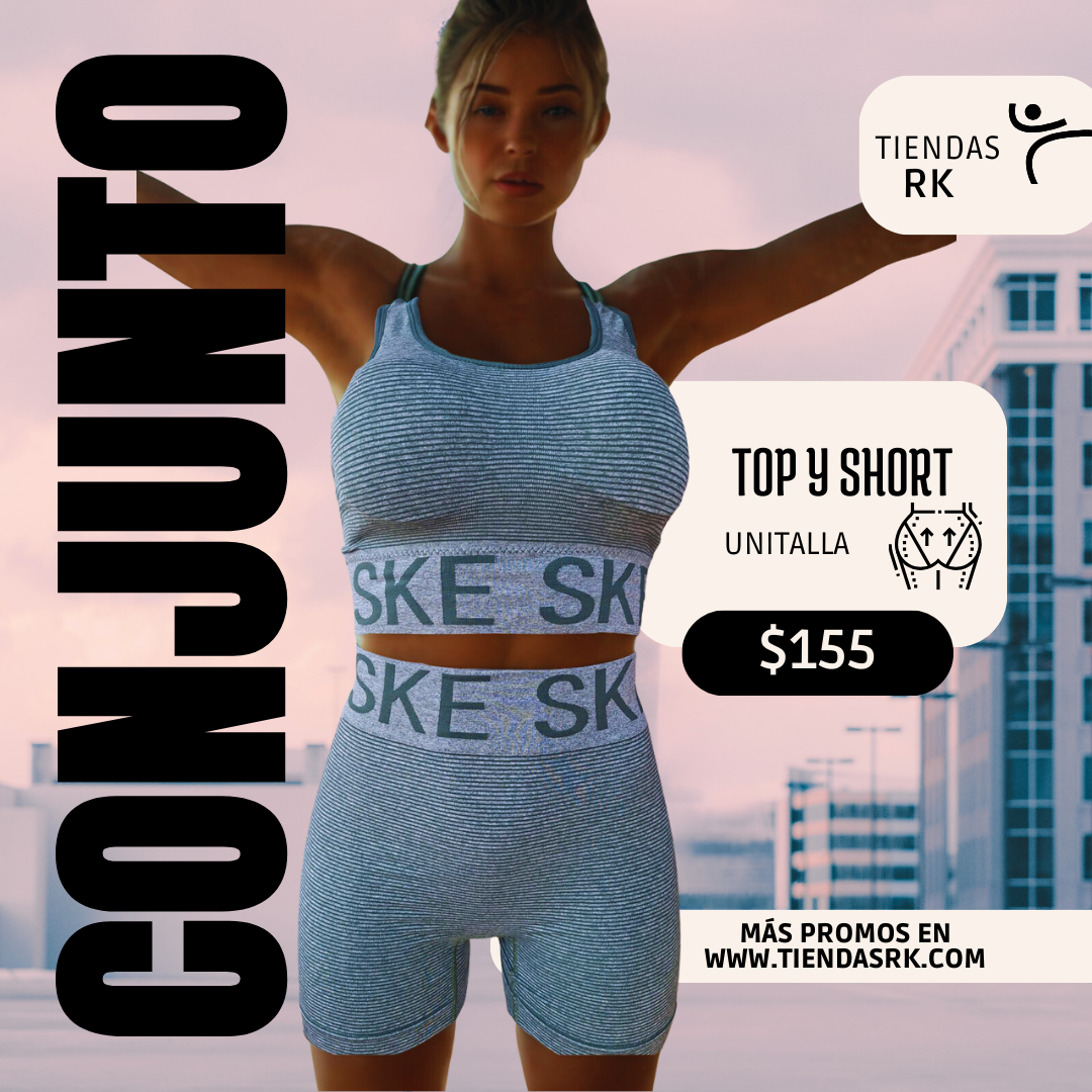 conjunto deportivo top y short ske unitalla