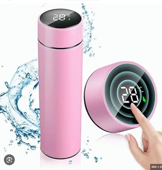 Termo Inteligente Acero Inoxidable 500ml con Pantalla Táctil LED Funtoca